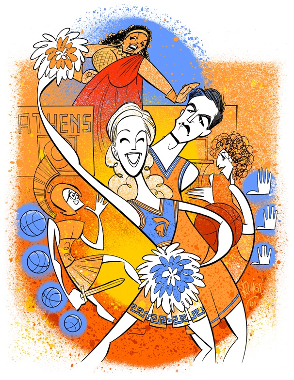 Squigs Plays Ball With the Cast of Lysistrata Jones, Starring Patti Murin