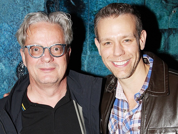 Devo’s Mark Mothersbaugh Shows Big Love to Adam Pascal Backstage at Memphis