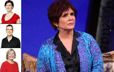 Word of Mouth Critics Ellen, Tom & Maggie Spend Time with Carrie Fisher and Her Demons