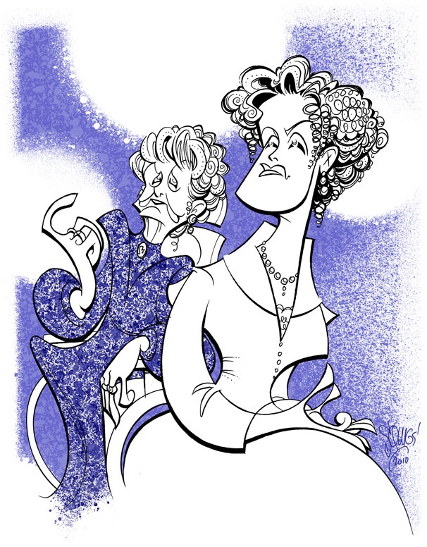 Squigs Puts His 'Liaisons' with Night Music's Bernadette Peters and Elaine Stritch in Ink
