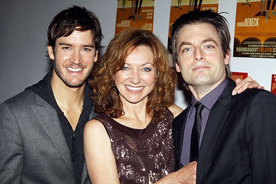 The Understudy Opening - Mark-Paul Gosselaar - Julie White - Justin Kirk (three shot)