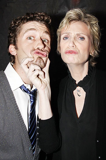 Matthew Morrison at Love, Loss and What I Wore - Matthew Morrison - Jane Lynch (happy)