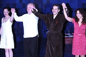 Photo Op - Jack Goes Boating Opening - cc - Beth Cole - Philip Seymour Hoffman - John Ortiz - Daphne Rubin-Vega