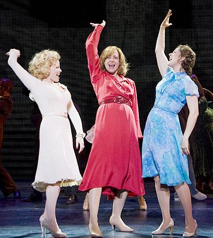 9 to 5 - Show Photo - Megan Hilty - Allison Janney - Stephanie J. Block (hands up)