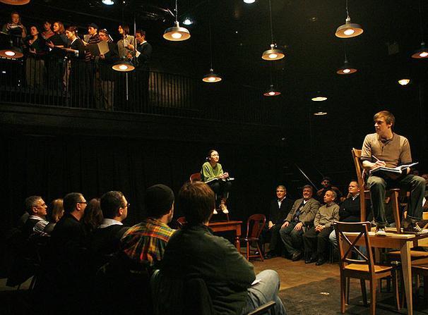 Our Town - Show Photos - Jennifer Grace - James McMenamin (tables)