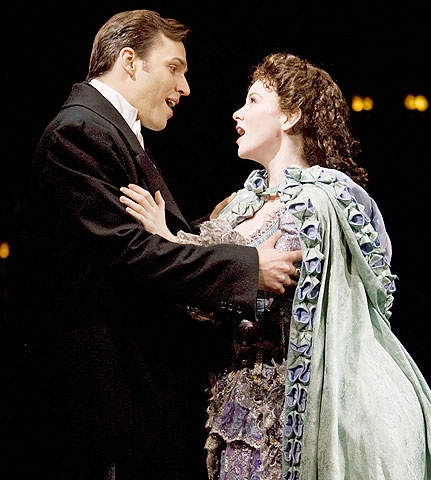 The Phantom of the Opera - Show Photo - Ryan Silverman - Jennifer Hope Wills - singing