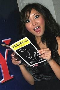 Brenda Song at Beauty - Brenda Song with Playbill