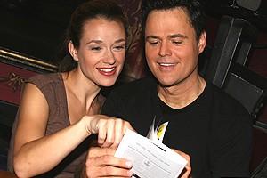 Photo Op - Alan Menken Preps Donny Osmond for Beauty and the Beast - Donny Osmond - Sarah Uriarte Berry (reading Playbill)