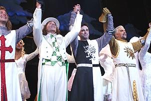 Photo Op - Spamalot opens in Las Vegas - cc - John O'Hurley - company members