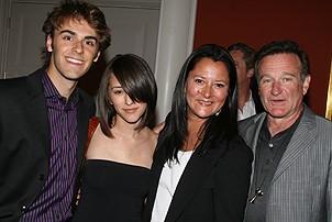 Photo Op - Spamalot opens in Las Vegas - Robin Williams - (wife Marsha) - (kids) Cody - Zelda