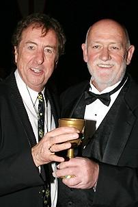 Photo Op - Spamalot opens in Las Vegas - Eric Idle - John Du Prez (toast)