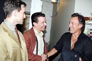 Photo Op - Bruce Springsteen at Jersey Boys - Daniel Reichard - Christian Hoff - Bruce Springsteen