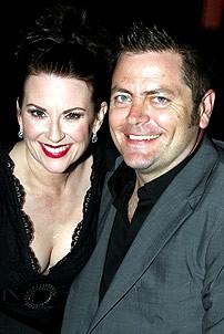 Photo Op - Young Frankenstein opens in Seattle - Megan Mullally - Nick Offerman