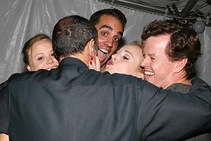 Photo Op - Mauritius opening - F. Murray Abraham - Alison Pill - Bobby Cannavale - Katie Finneran - Dylan Baker (hug)