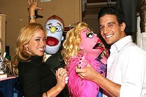 Photo Op - Sabrina Bryan at Avenue Q - Sabrina Bryan - Rod - Lucy the Slut - Mark Ballas
