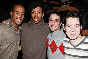 Photo Op - Hairspray holiday party 2007 - Travis Robertson - Duane Cooper - Noah Rivera - Ryan Chotto