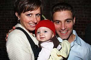 Photo Op - Hairspray holiday party 2007 - Todd Michel Smith - wife - baby