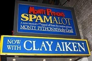 Clay Aiken opens in Spamalot - marquee