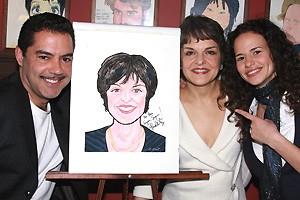 Priscilla Lopez Caricature at Sardi's - Priscilla Lopez - Carlos Gomez - Mandy Gonzalez