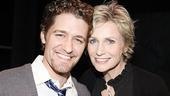 Just kidding. In reality, Matthew Morrison and Jane Lynch are two pals who have to work not to crack up in front of the cameras.