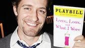 Do you see this, gentlemen? If Matthew Morrison can get down on Love, Loss and What I Wore, than any man can.