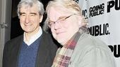 Sam Waterston, whose long relationship with the Public started in the 1960s, catches up with Philip Seymour Hoffman, whose LAByrinth Theatre Company has been a Public collaborator for years.