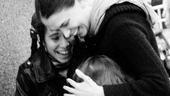 Shrek princess contest winners – Hannah Beatt – Sutton Foster – Laura Laureano (hug)