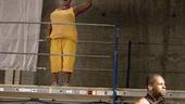 Lillias White, who plays mother to Sahr Ngaujah's Fela, blows the roof off the theater (and this was just a rehearsal!) with an empowering solo.