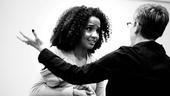 Ragtime rehearsal – Stephanie Umoh – Marcia Milgrom Dodge (gesturing)
