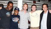Group shot! Neil Patrick Harris congratulates Superior Donuts actors James Vincent Meredith, Jon Michael Hill, Cliff Chamberlain and Robert Maffia.
