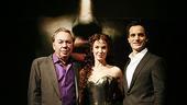 Andrew Lloyd Webber joins his two stars.