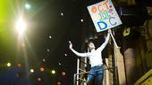 He's got life and a mission. Hair star Gavin Creel, co-founder of gay rights group Broadway Impact, practices his protest skills.