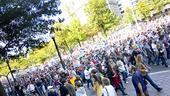 Hair at the National Equality March - March crowd
