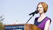 Hair at the National Equality March - Cynthia Nixon