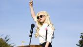 Hair at the National Equality March - Lady Gaga Fist