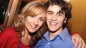 Judy McLane hugs new cast member Michael Mindlin, who plays boy toy Pepper.