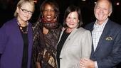 Woodard poses with Memphis producers Loraine Boyle (left) and Barbara and Buddy Freitag.