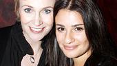 As a fellow veteran of the New York stage, Glee&rsquo;s Lea Michele congratulates Jane Lynch.