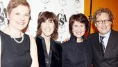 The mighty Ephron sisters pose with Love, Loss casting director Tara Rubin (l., an Artios Award winner for Billy Elliot) and casting legend Bernard Telsey.