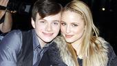 A sweet shot of co-stars Chris Colfer and Dianna Agron.