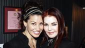 Priscilla Presley's visit gets even rosier once star Gina Gershon joins the backstage fray.