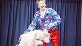 Hailing from the U.K. is Christopher Jones, who is featured as Jamie, accompanied by one of two lovable pups (who are actually full-grown acrobats in dog costumes).