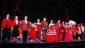All together now! The White Christmas cast lines up to greet their adoring audience.
