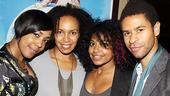Passing Strange reunion! Eisa Davis (second from left) gets opening night support from De&rsquo;Adre Aziza, Rebecca Naomi Jones and Chad Goodridge.