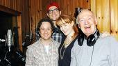 Stars Christopher Fitzgerald, Cheyenne Jackson, Kate Baldwin and Jim Norton look to the Rainbow as they spend the day recording their glorious score.