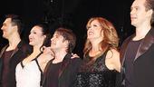 After a typically intricate dance number, Burn the Floor newbie Mary Murphy and partner Vaidas Skimelis (r.) take a bow with Damon and Rebecca Sugden and Jeremy Garner.