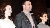 As the applause swells, Scarlett Johansson, Liev Schreiber and Jessica Hecht take a bow on opening night of A View from the Bridge.