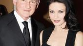 Hosts for the glittering gala: Present Laughter star Victor Garber (Sweeney Todd&rsquo;s original Anthony) and Catherine Zeta-Jones, Lansbury&rsquo;s current stage daughter in A Little Night Music.