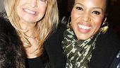 Goldie Hawn is all smiles as she congratulates Race star Kerry Washington backstage at the Barrymore Theatre.