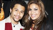 Jordin Sparks drops in on In the Heights star and fellow recording artist Corbin Bleu backstage at&nbsp;his hit show.